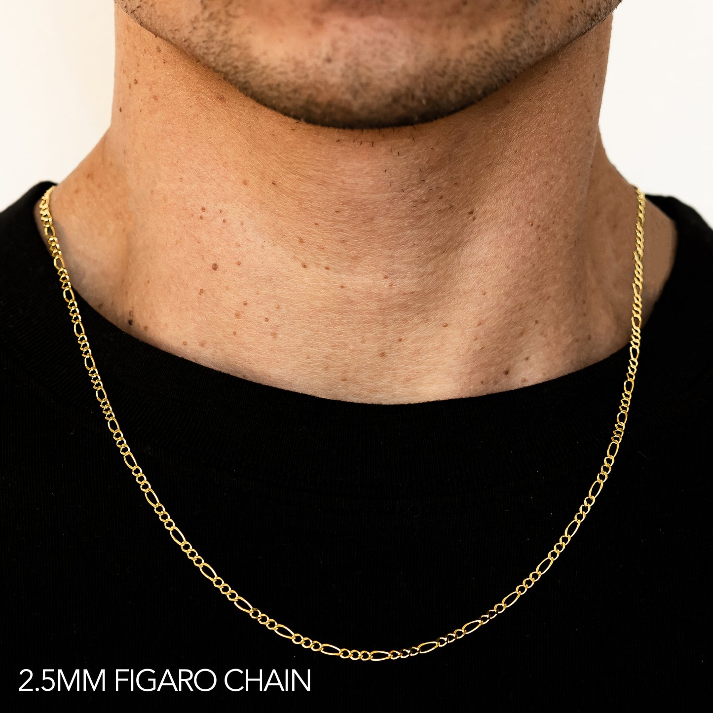 10k yellow gold Figaro chain