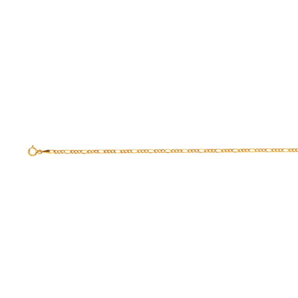 The 2mm Figaro Chain is a classic Italian-inspired design