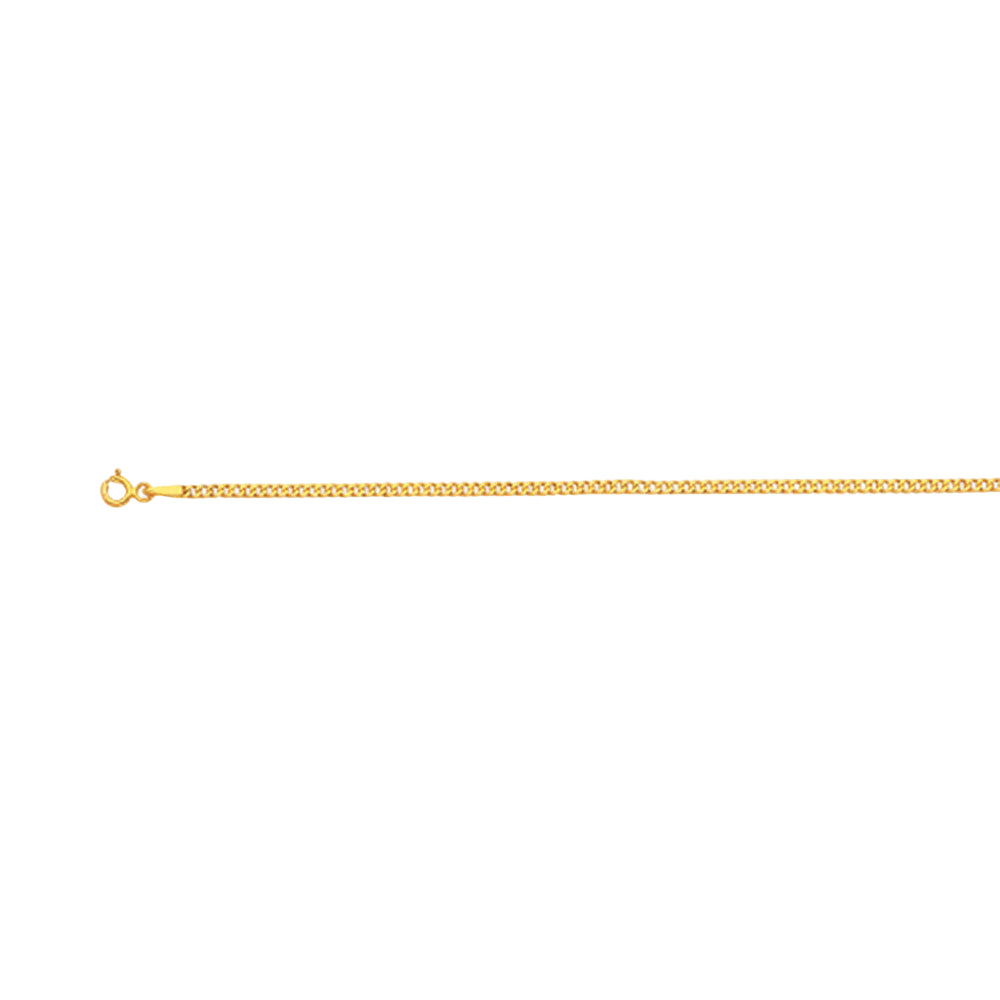 real gold dainty solid curb chain