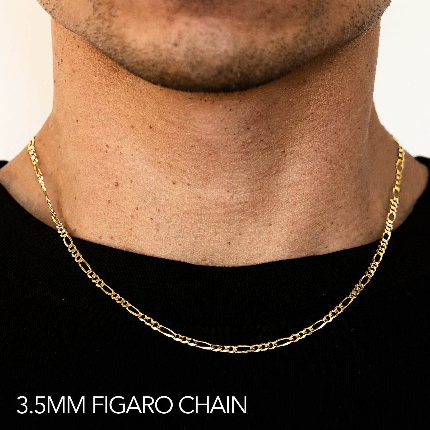 10k yellow gold Figaro chain