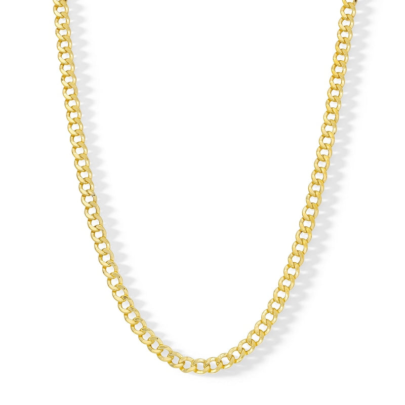 Yellow gold curb chain
