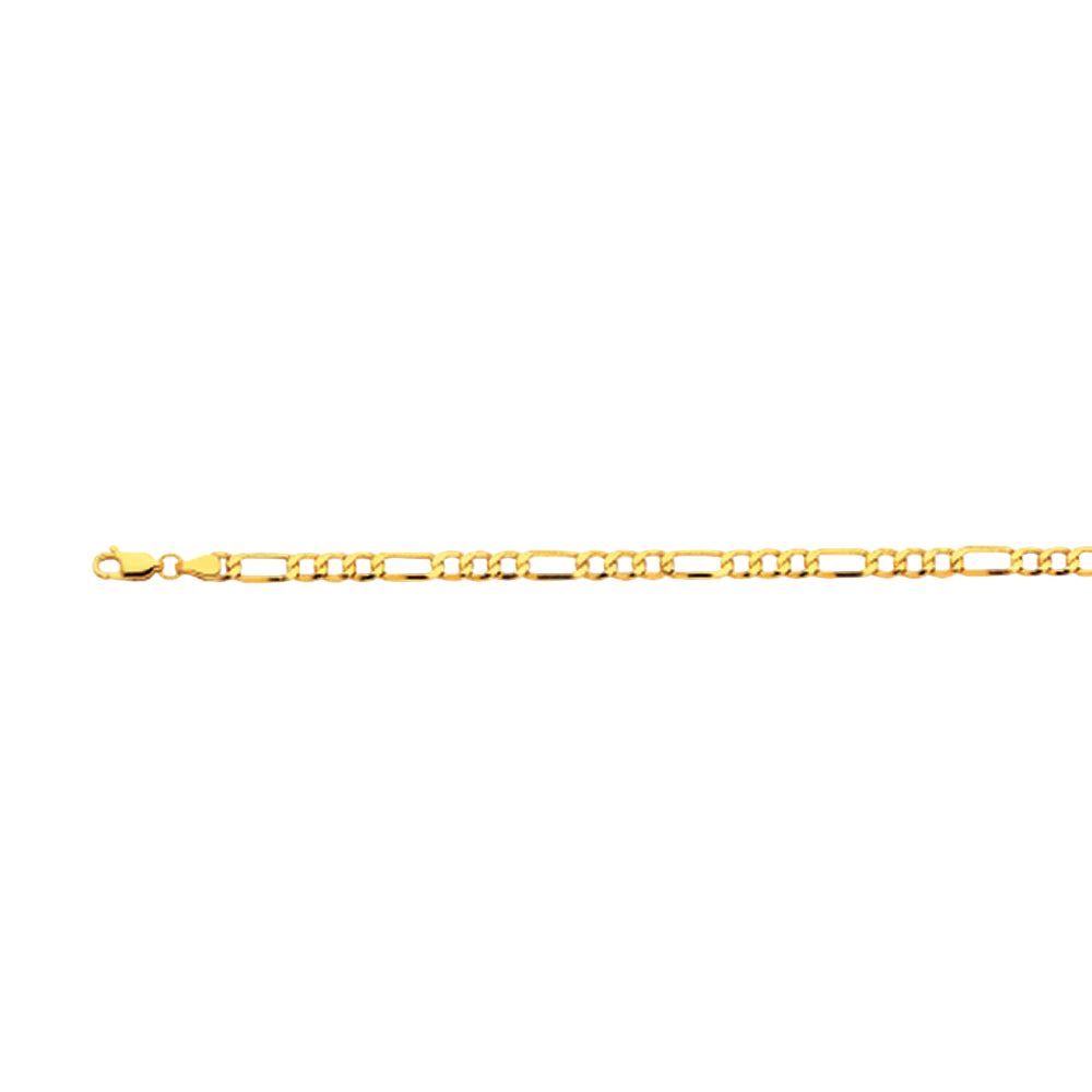 10K yellow gold Figaro chain