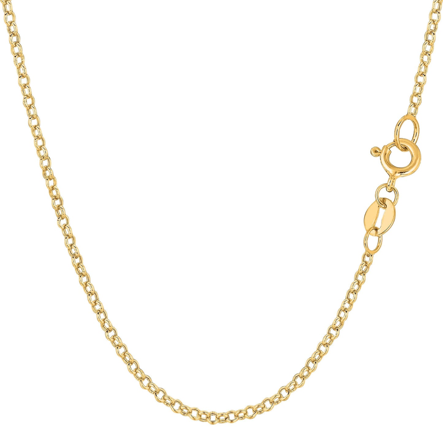 Rolo chain in yellow gold