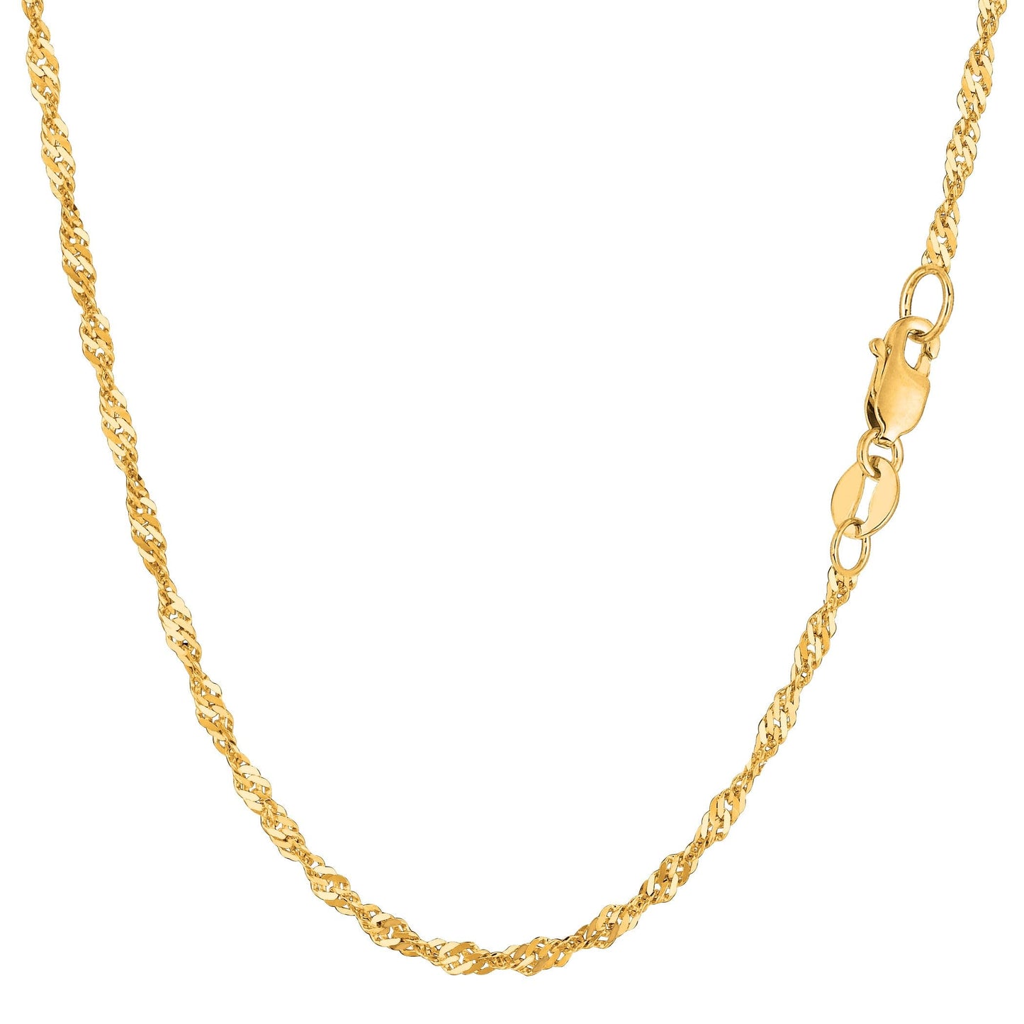 Gold Singapore Chain is a delicate and sophisticated design