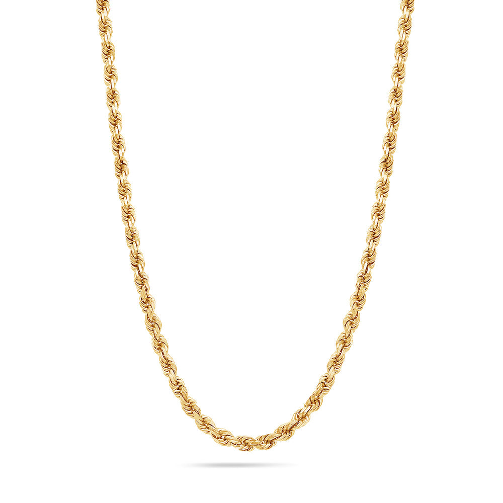 yellow gold rope chain