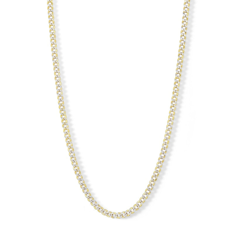 Two tone gold curb chain 