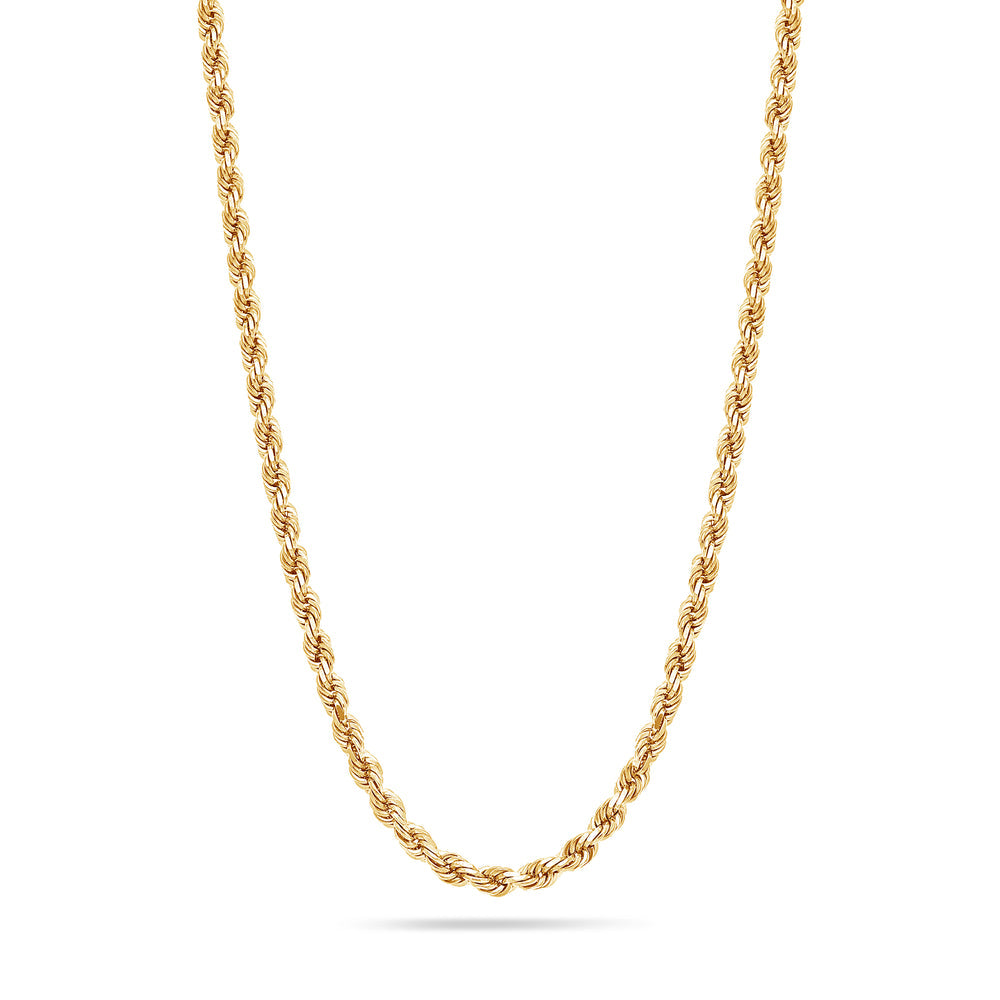 yellow gold rope chain 3.4mm