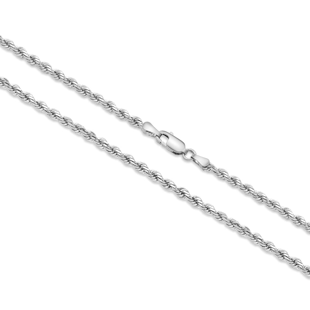 white gold rope chain