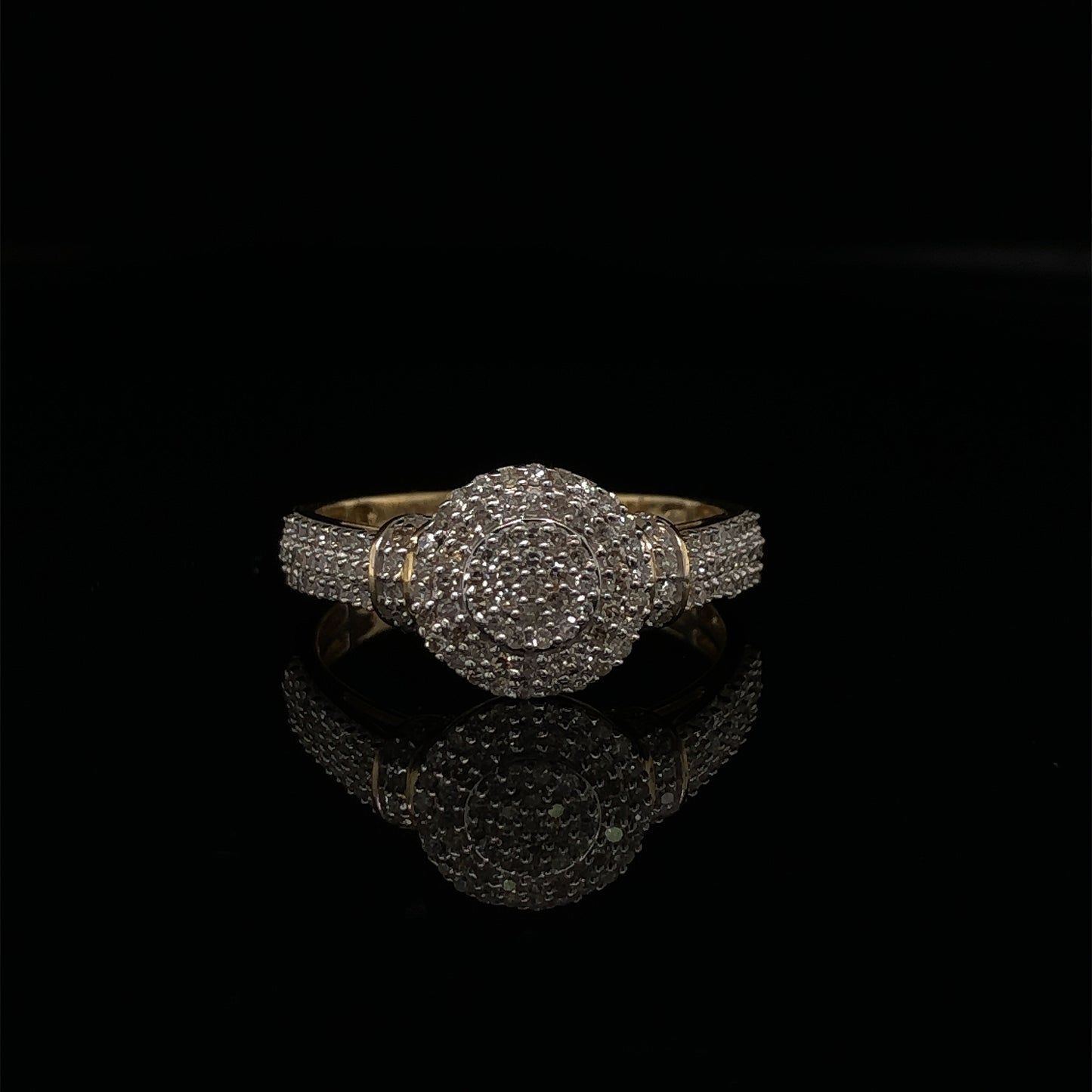 10K Yellow Gold Female Diamond Ring 0.59ct