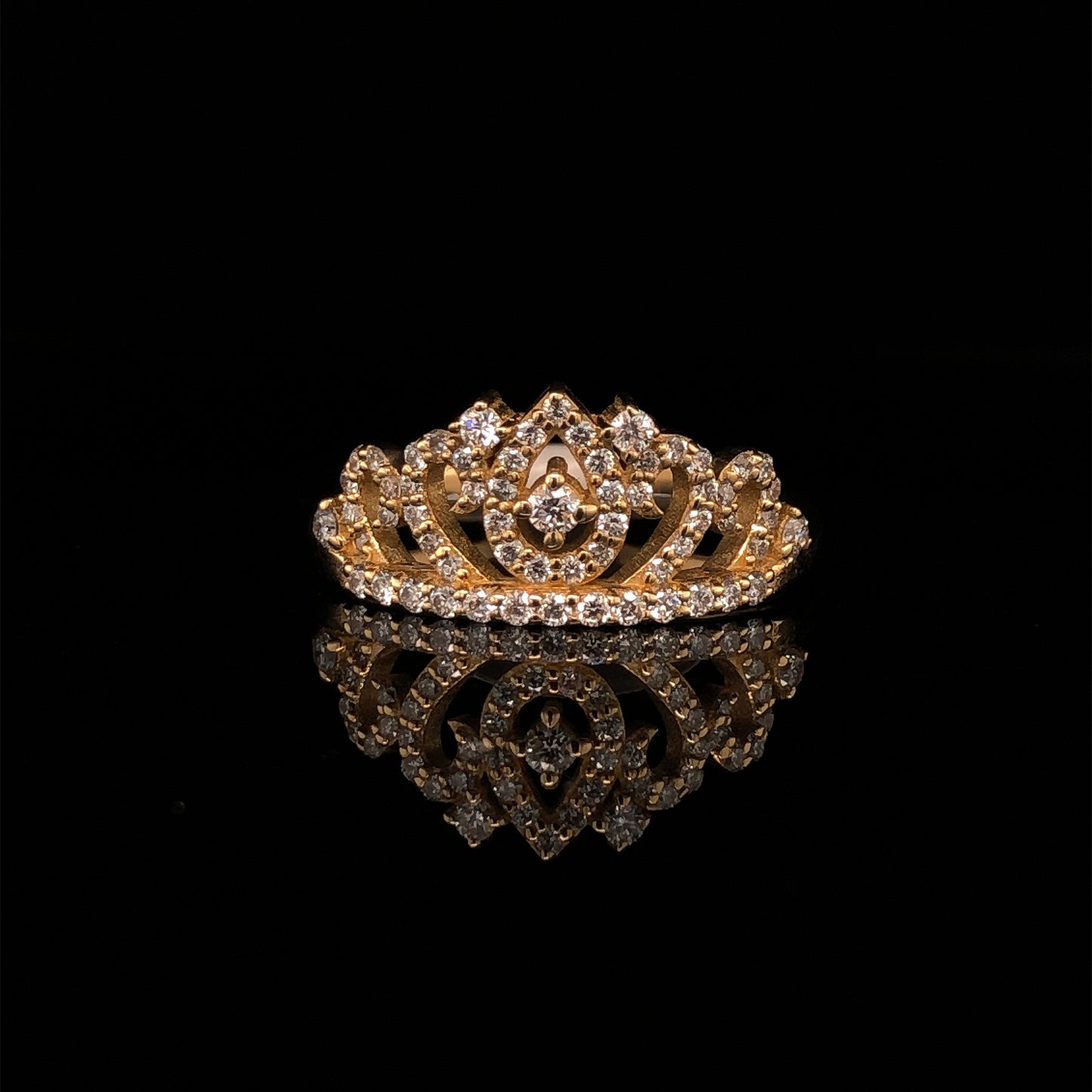 10K Yellow Gold Female Diamond Ring 0.44ct