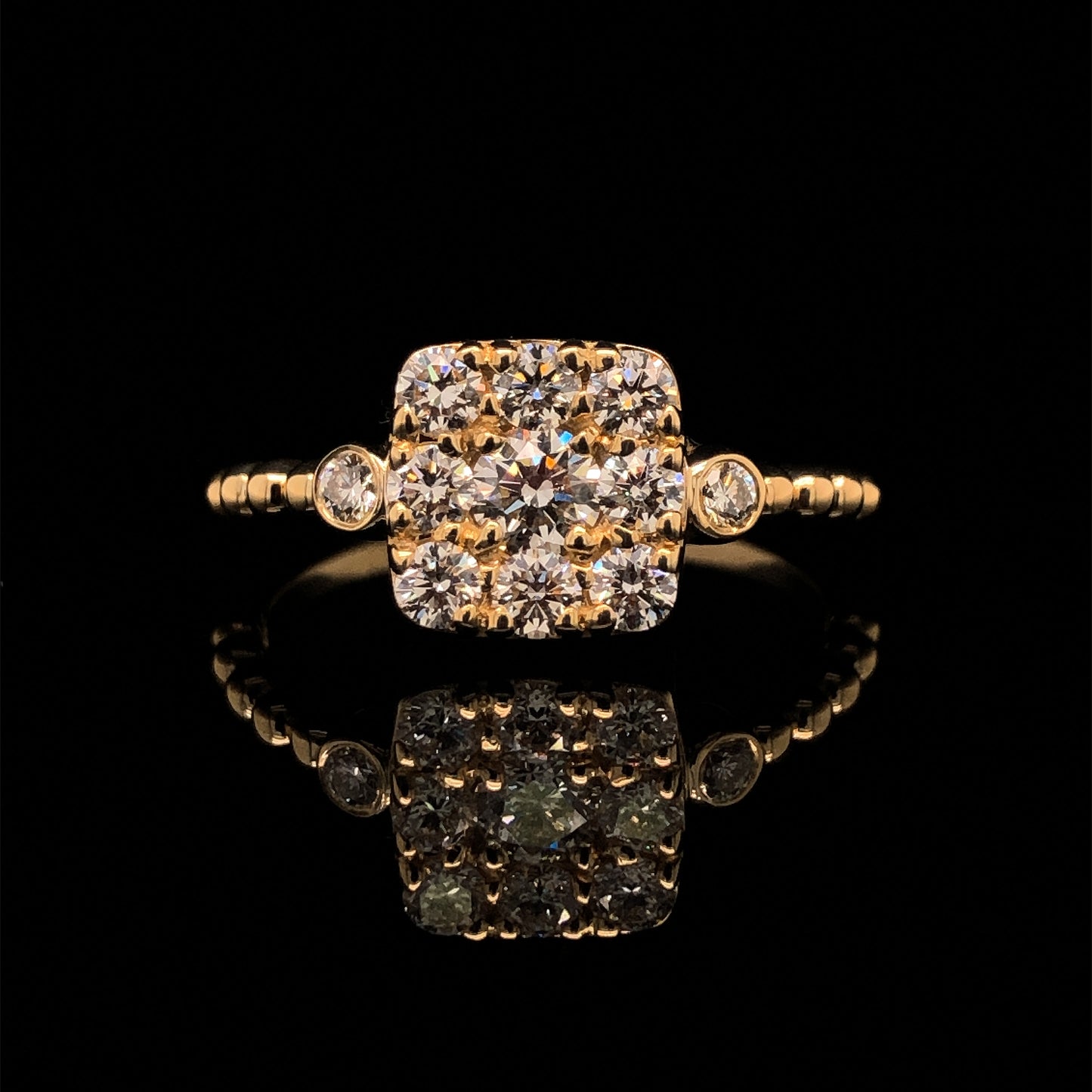 10K Yellow Gold Female Diamond Ring 0.67ct