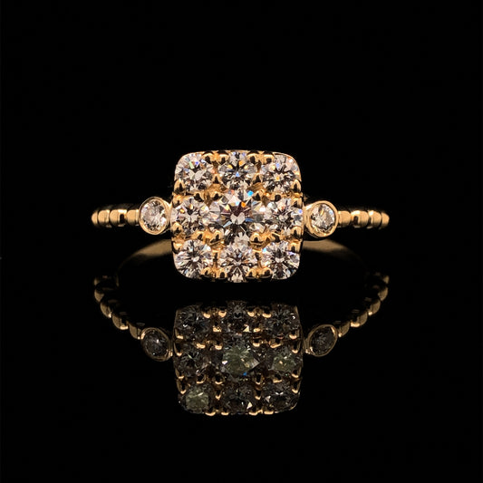 10K Yellow Gold Female Diamond Ring 0.67ct