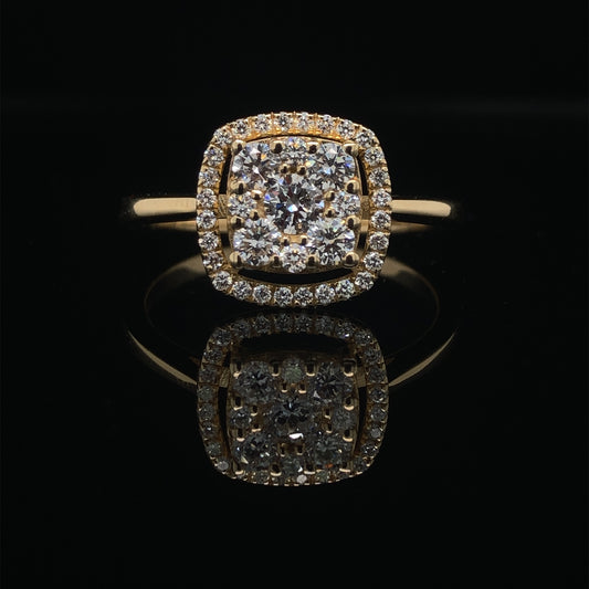 10k yellow gold diamond VS+ female diamond ring  