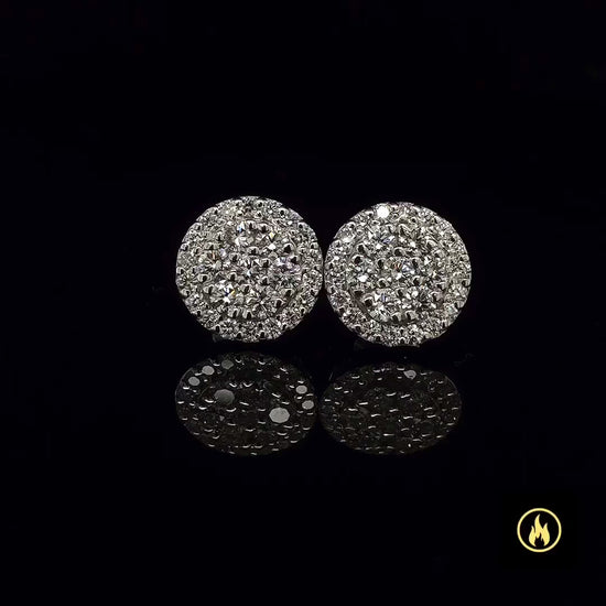 high quality white gold diamond earrings
