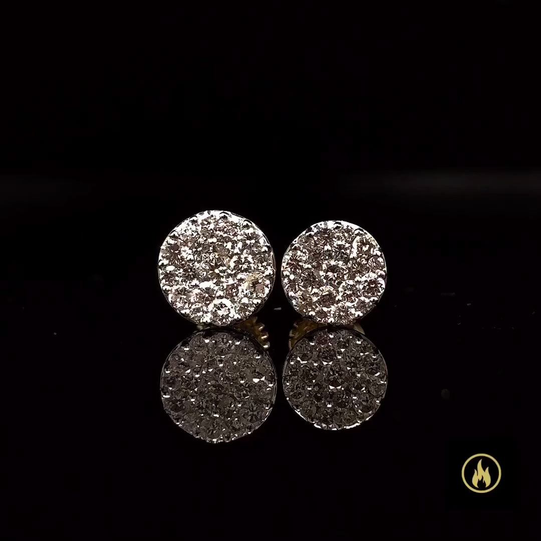 14K gold diamond earrings 