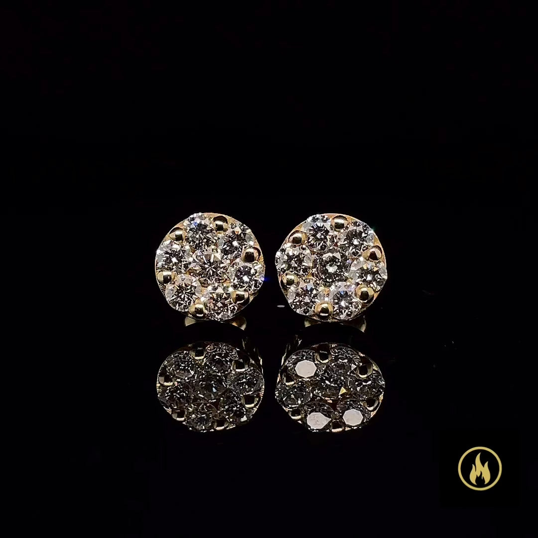 custom diamond circle earrings 