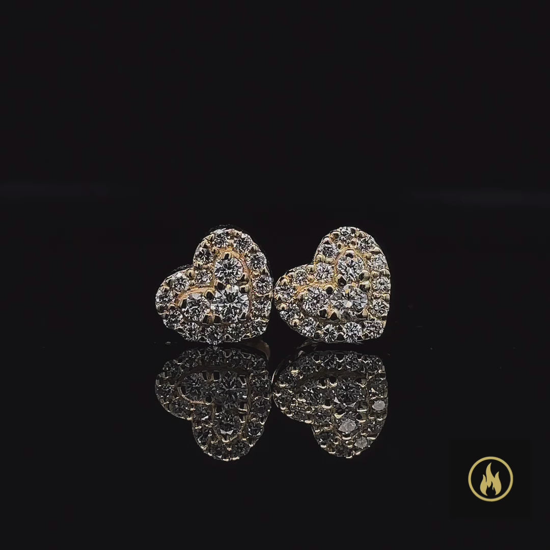 Gold diamond earrings 