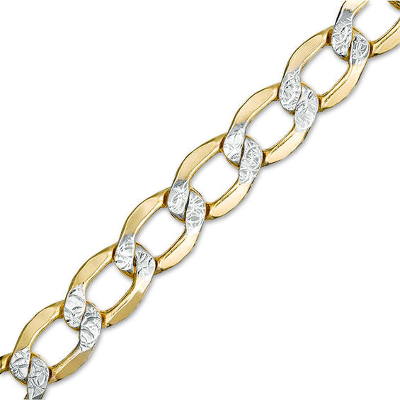 two-tone gold curb chain -jewelry