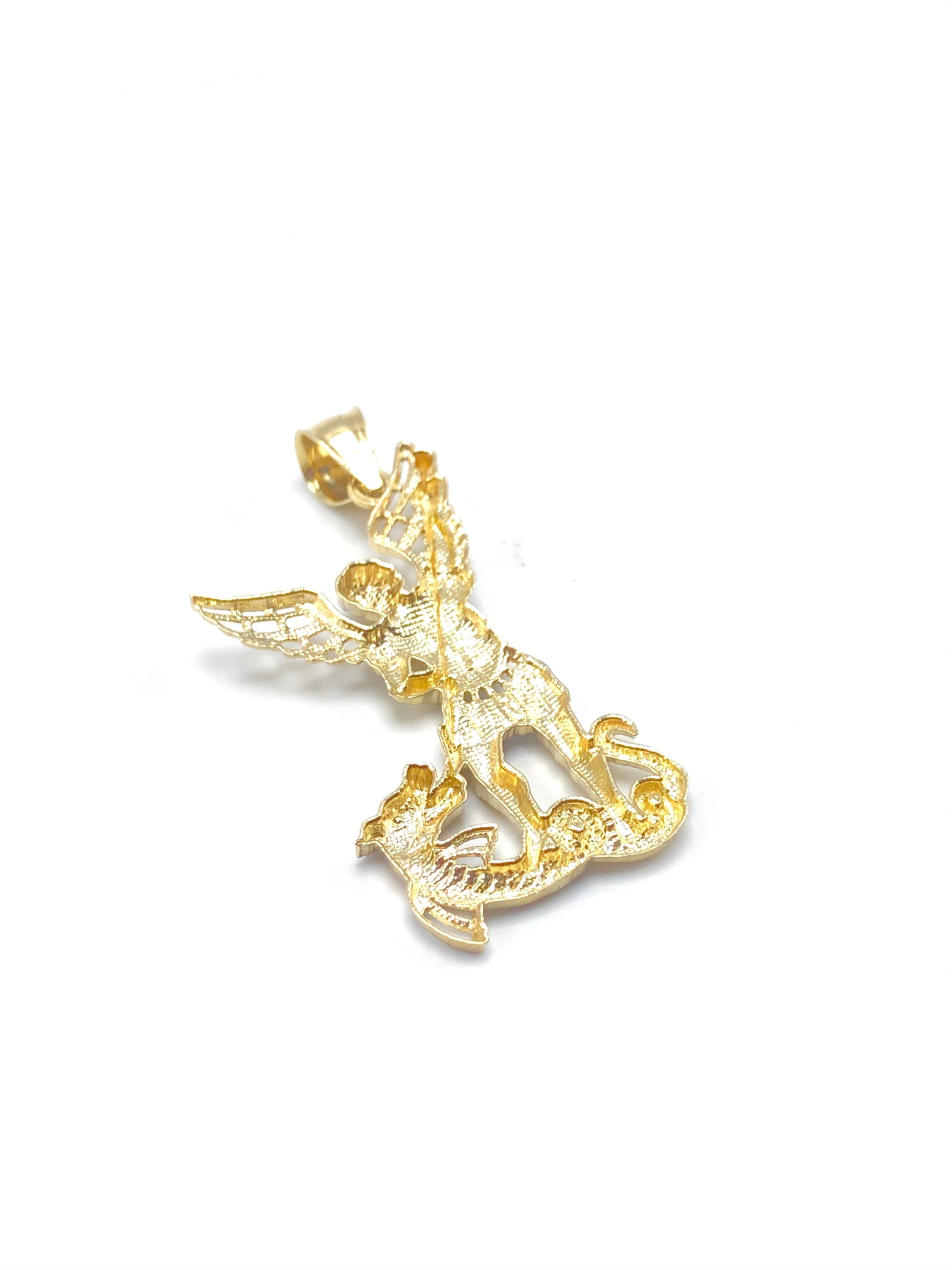 Gold St Michael Poseidon Pendant