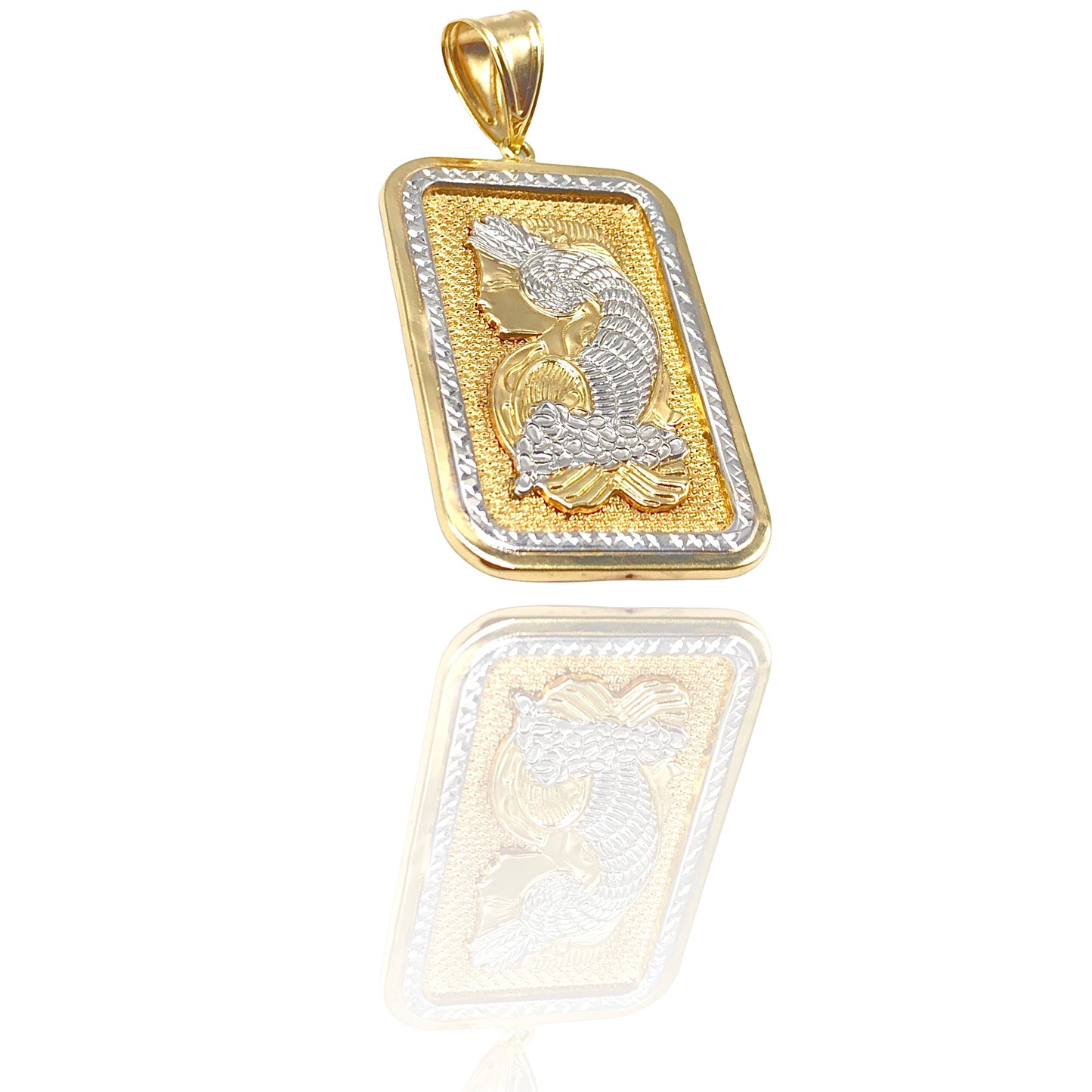 10K Two-Tone Gold Lady Fortuna Pendant