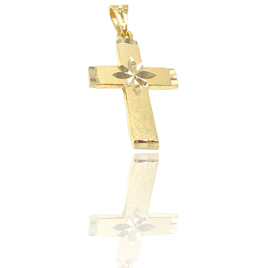 10K Solid Yellow Gold Cross