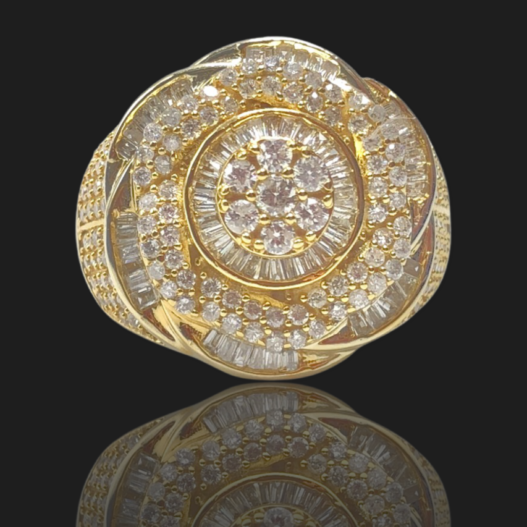 14K Yellow Gold Diamond Ring 1.83ct