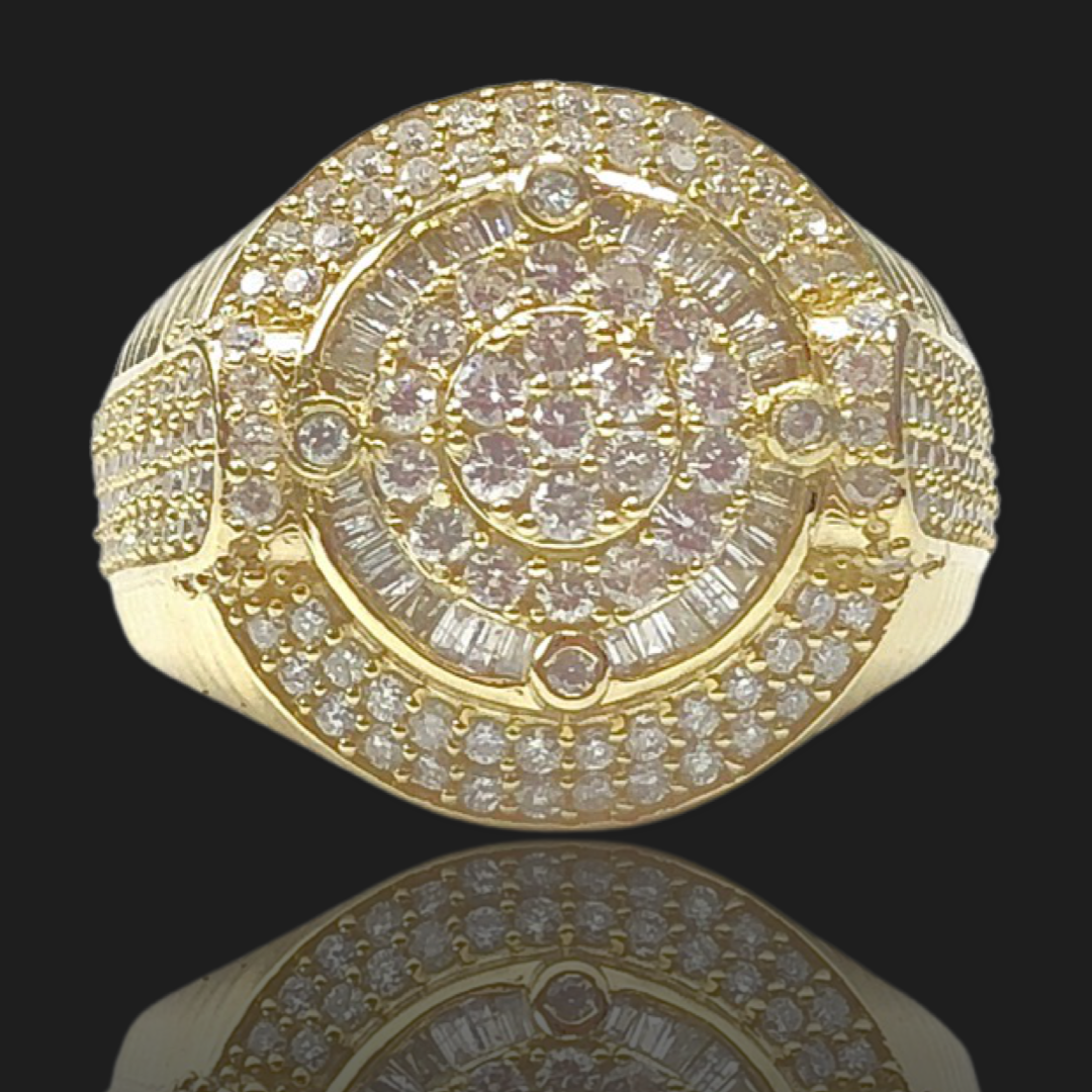 14K Yellow Gold Diamond Ring 1.66ct