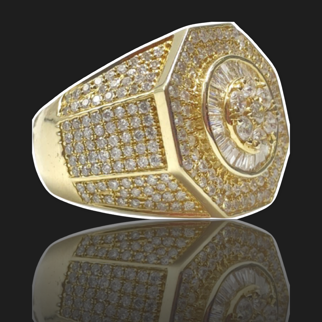 14K Yellow Gold Diamond Ring 3.39ct