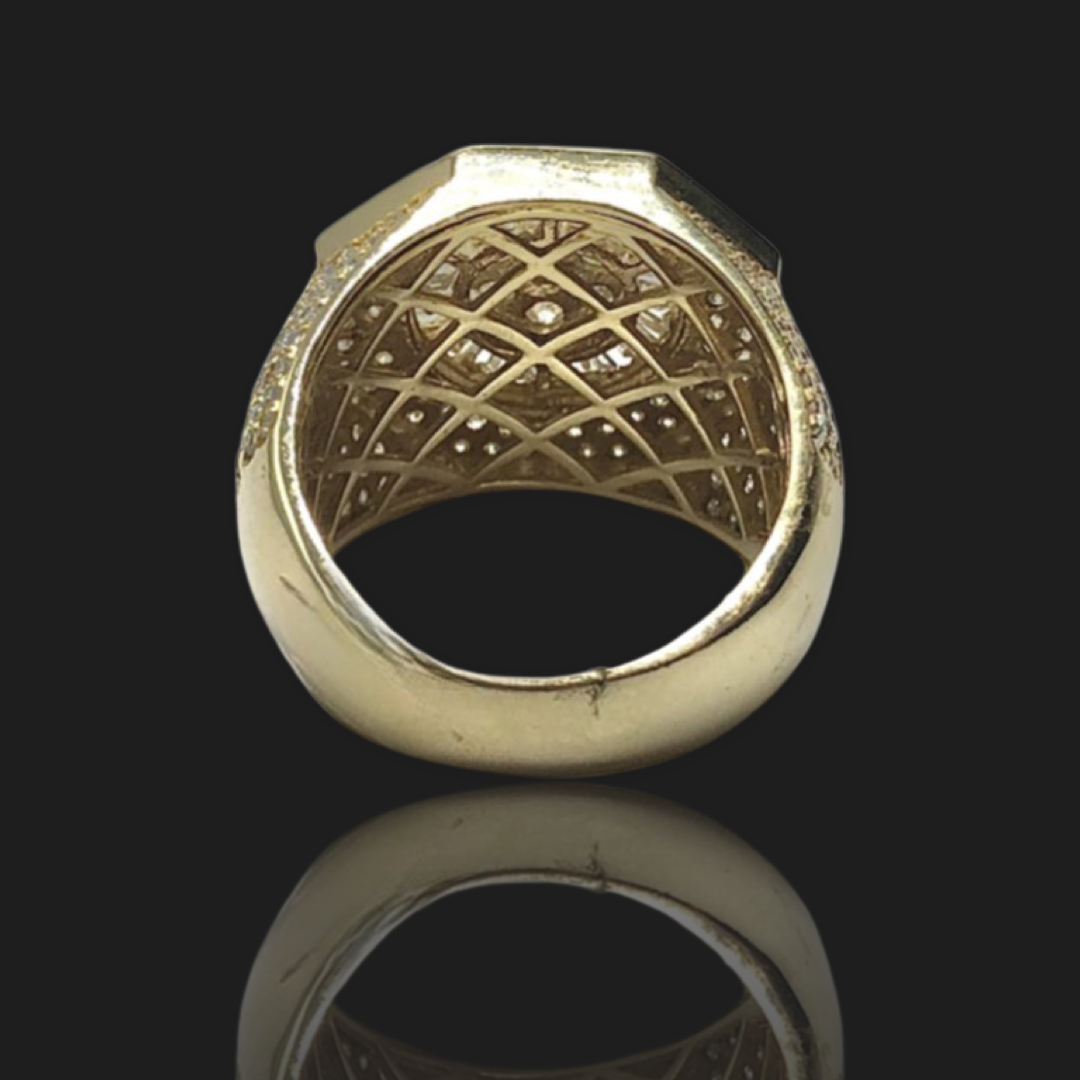 14K Yellow Gold Diamond Ring 3.39ct