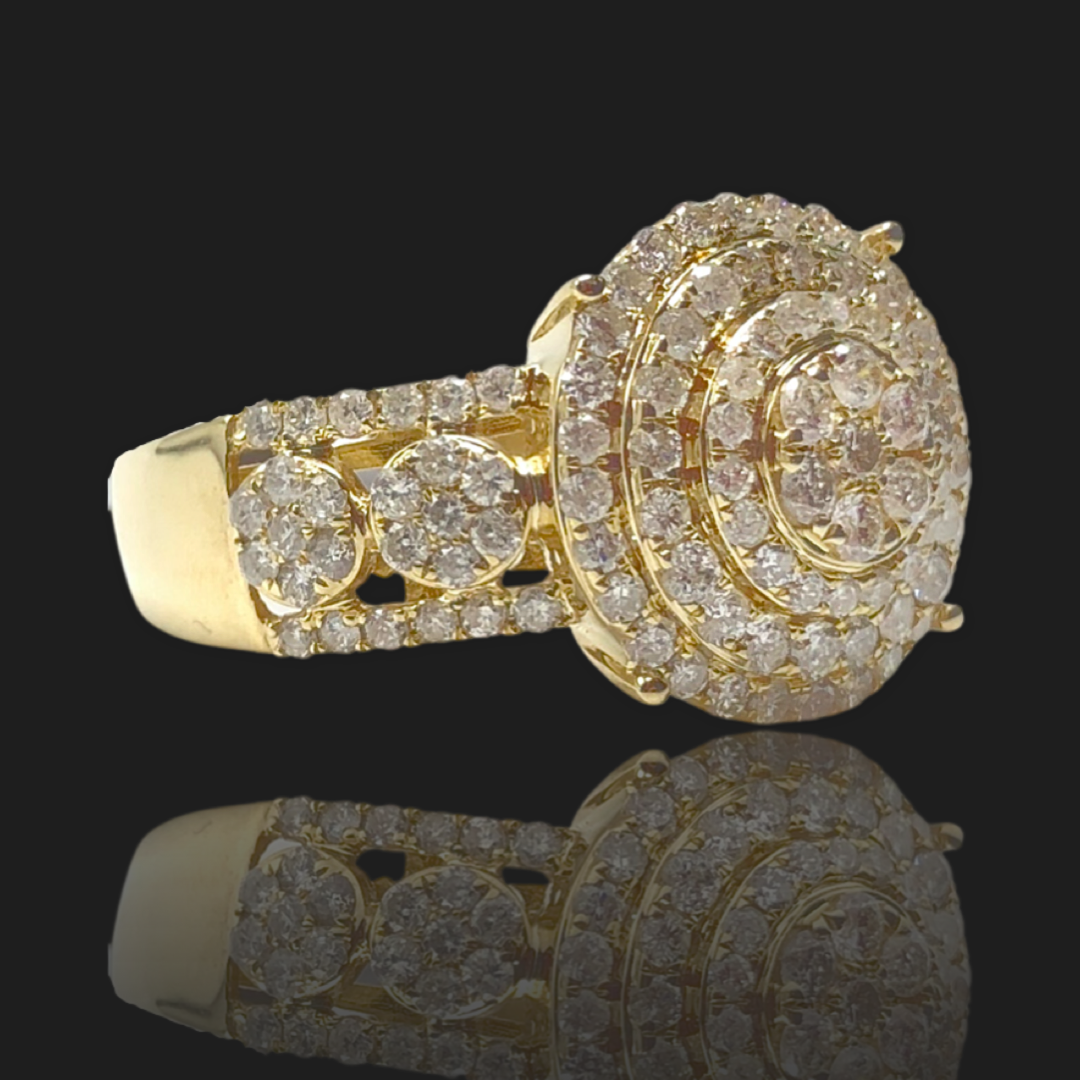 14K Yellow Gold Diamond Ring 1.94ct
