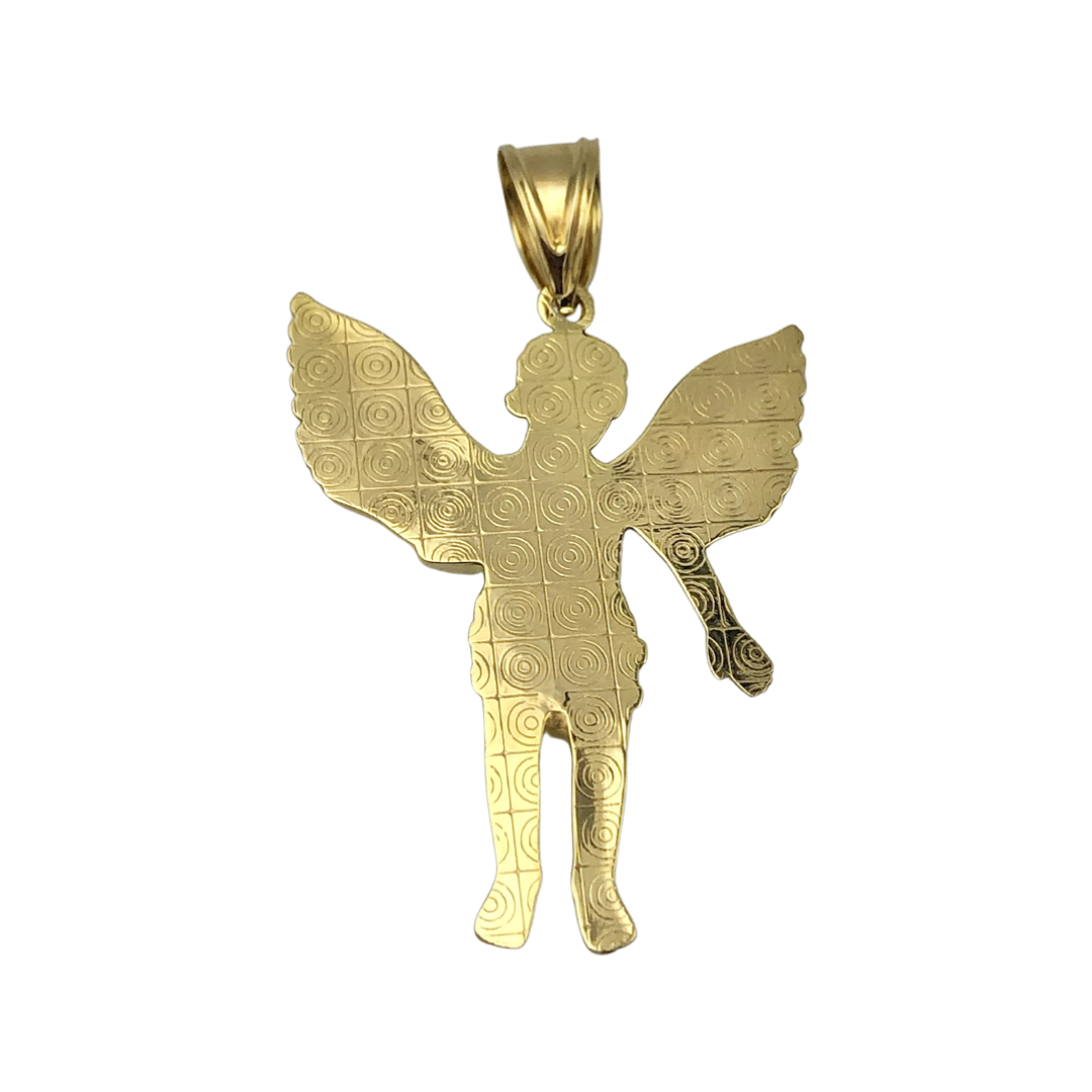 Two-Tone Gold  Large Angel Pendant
