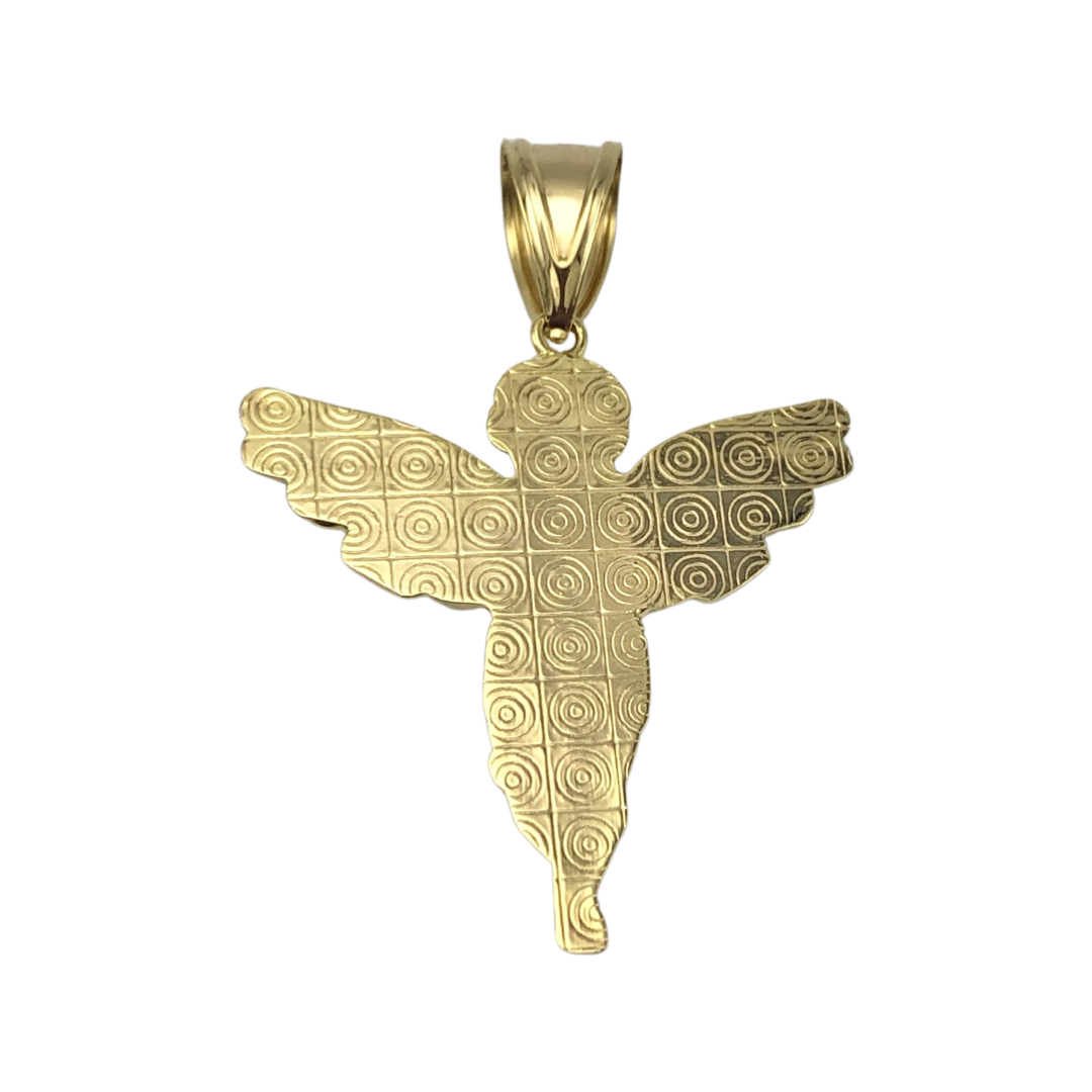 Two-Tone Gold Angel Pendant