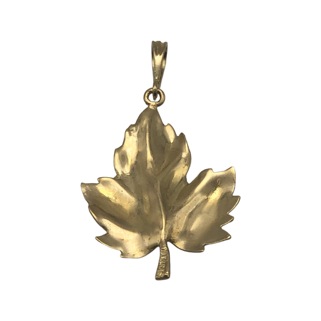 Yellow Gold Maple Leaf Pendant