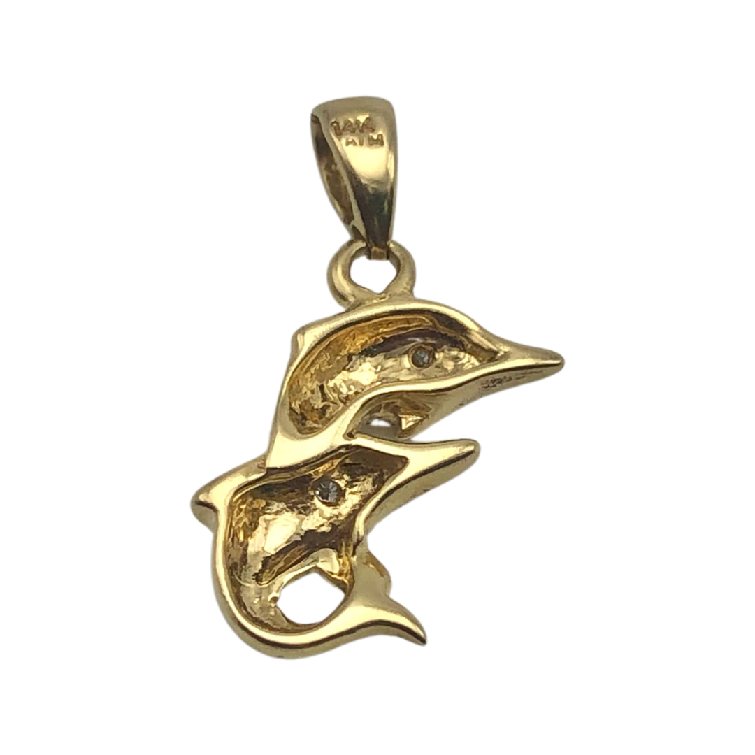 Yellow Gold Dolphin Charm