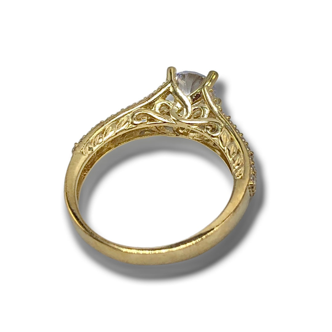 10K Yellow Gold Cubic Zirconia Ring