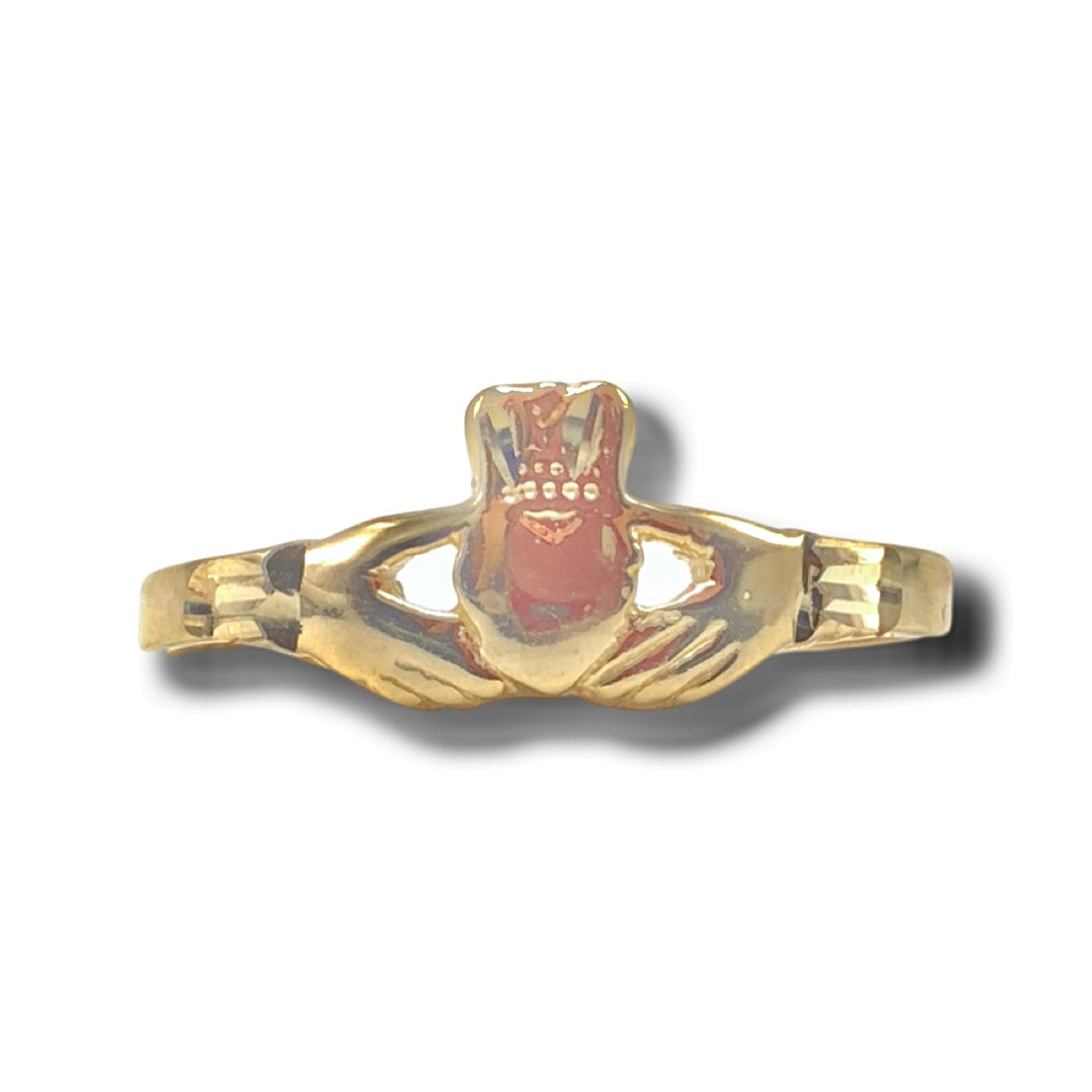 10K Yellow Gold Claddagh Ring