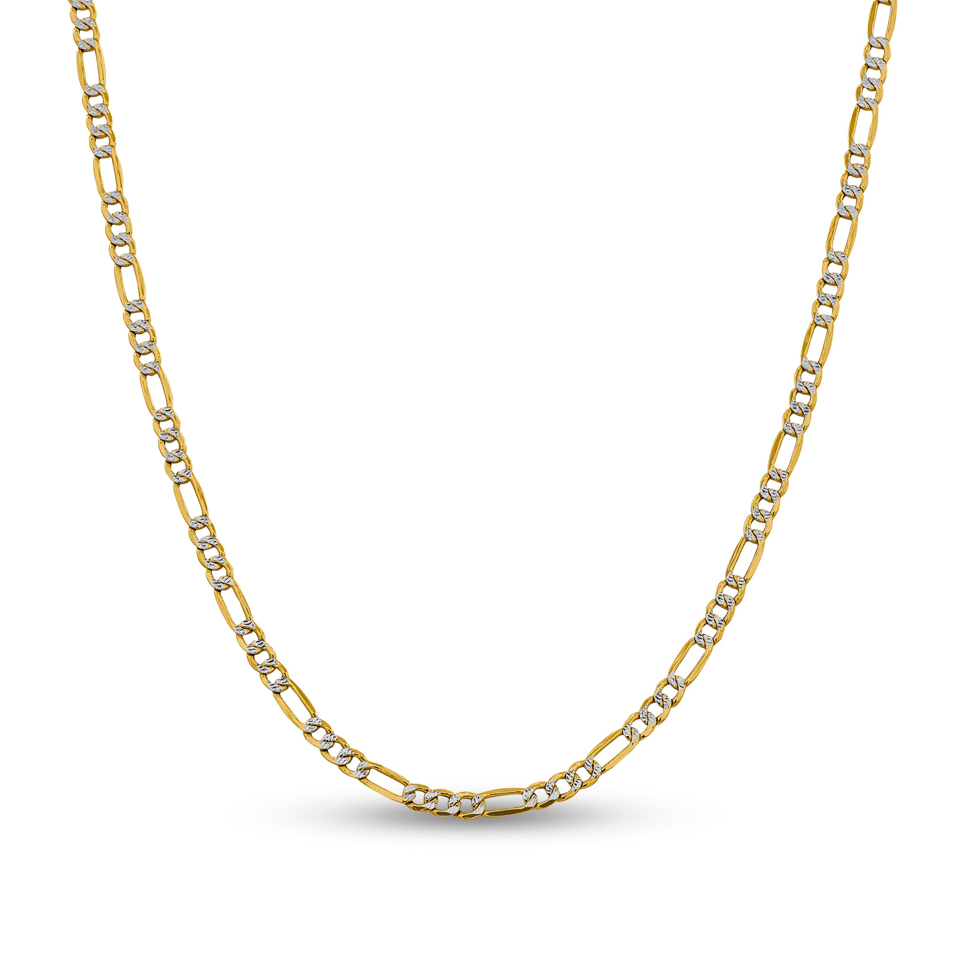 10k two-tone gold figaro chain 