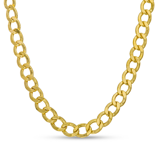 10k yellow gold curb chain 3.2mm- jewelry