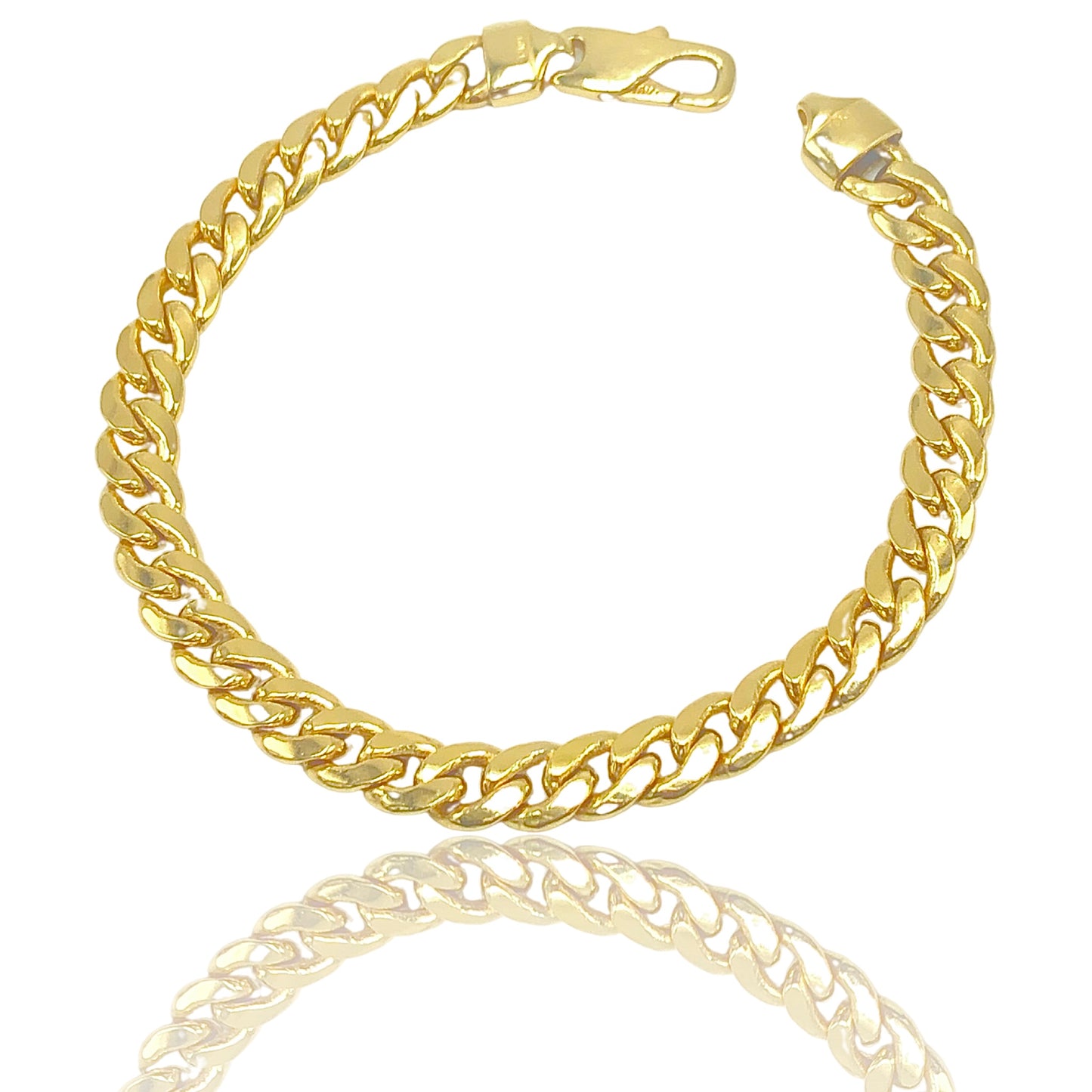10K Yellow Gold Miami Cuban Bracelet 