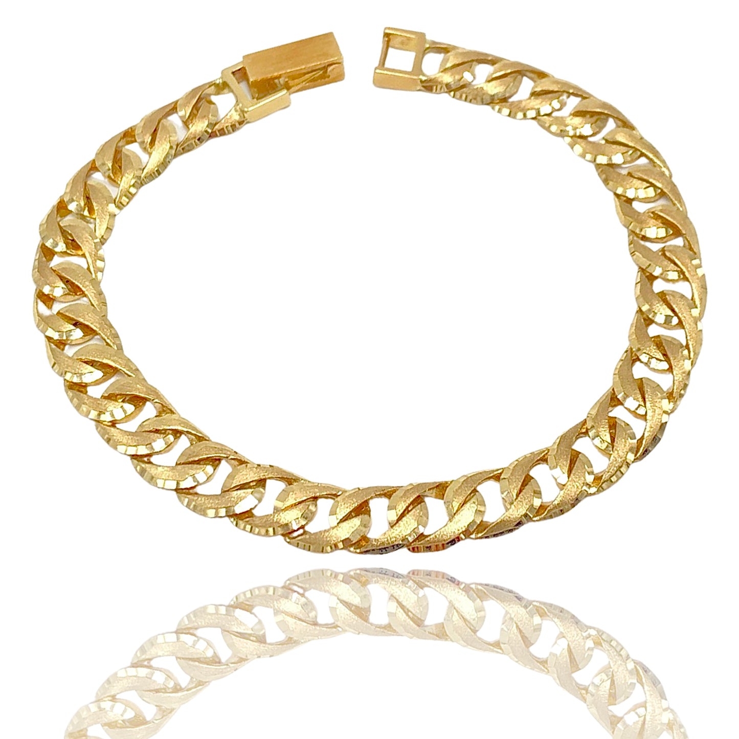 10k yellow gold dynamic Modern style bracelet 8MM