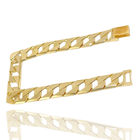 10K Solid Yellow Gold Curb Link bracelet 