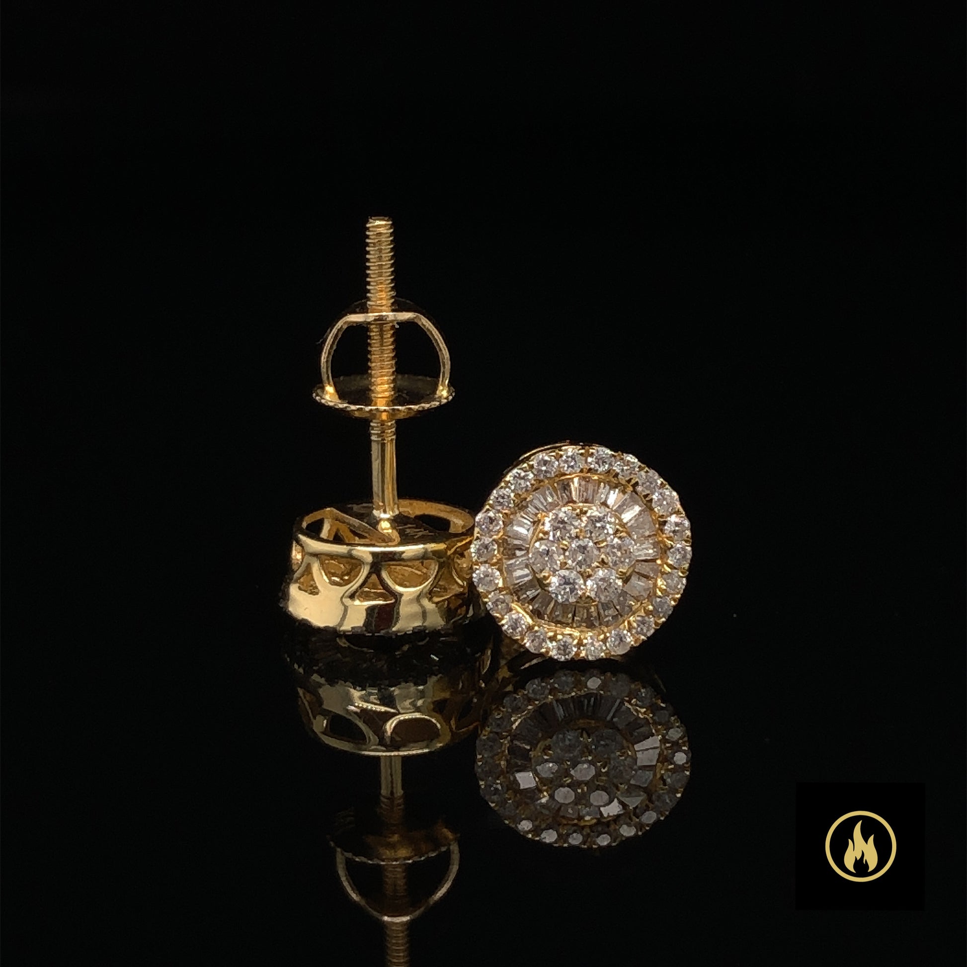 14k gold diamond earrings 