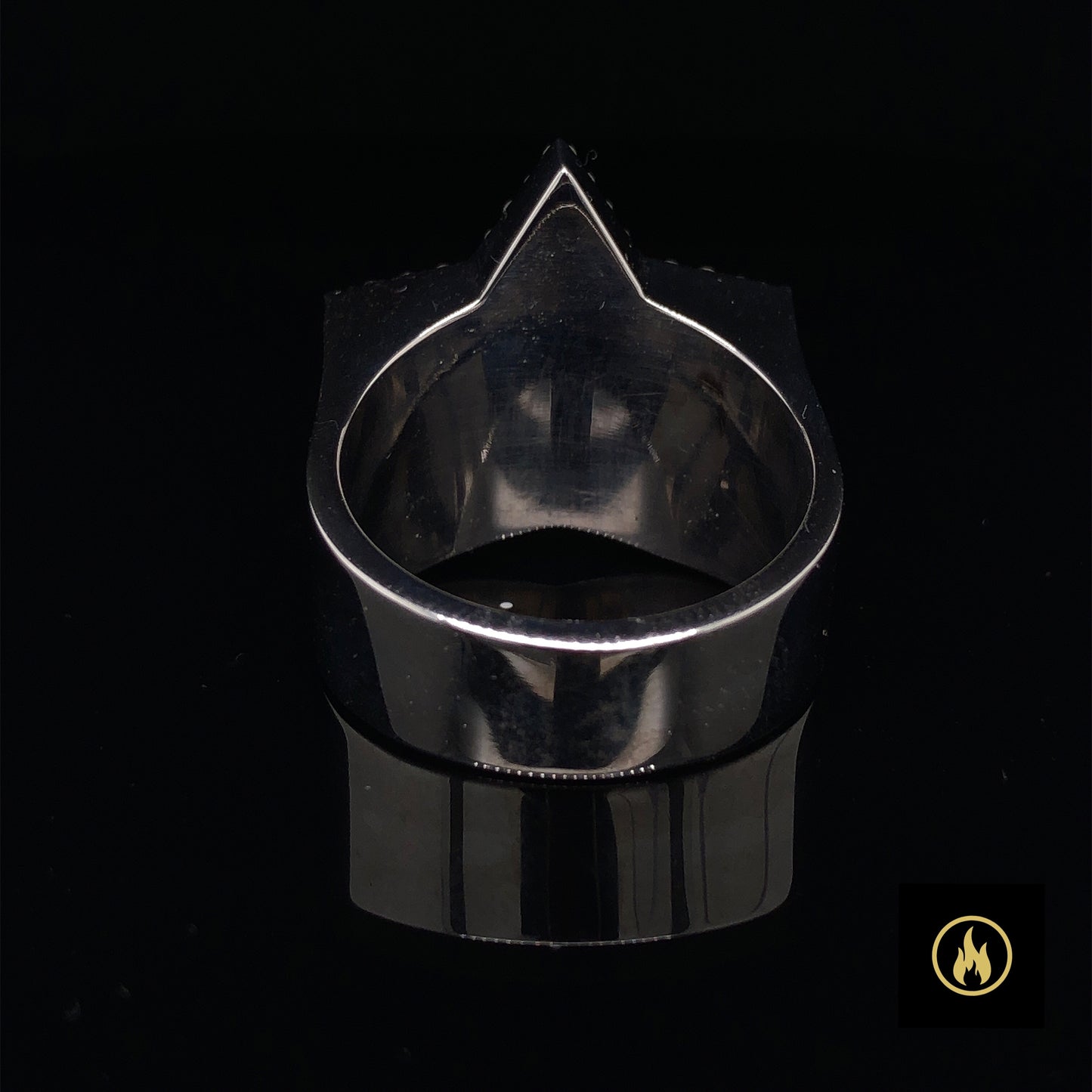 10K Custom White Gold VS-VVS Diamond Star Ring 1.40ct