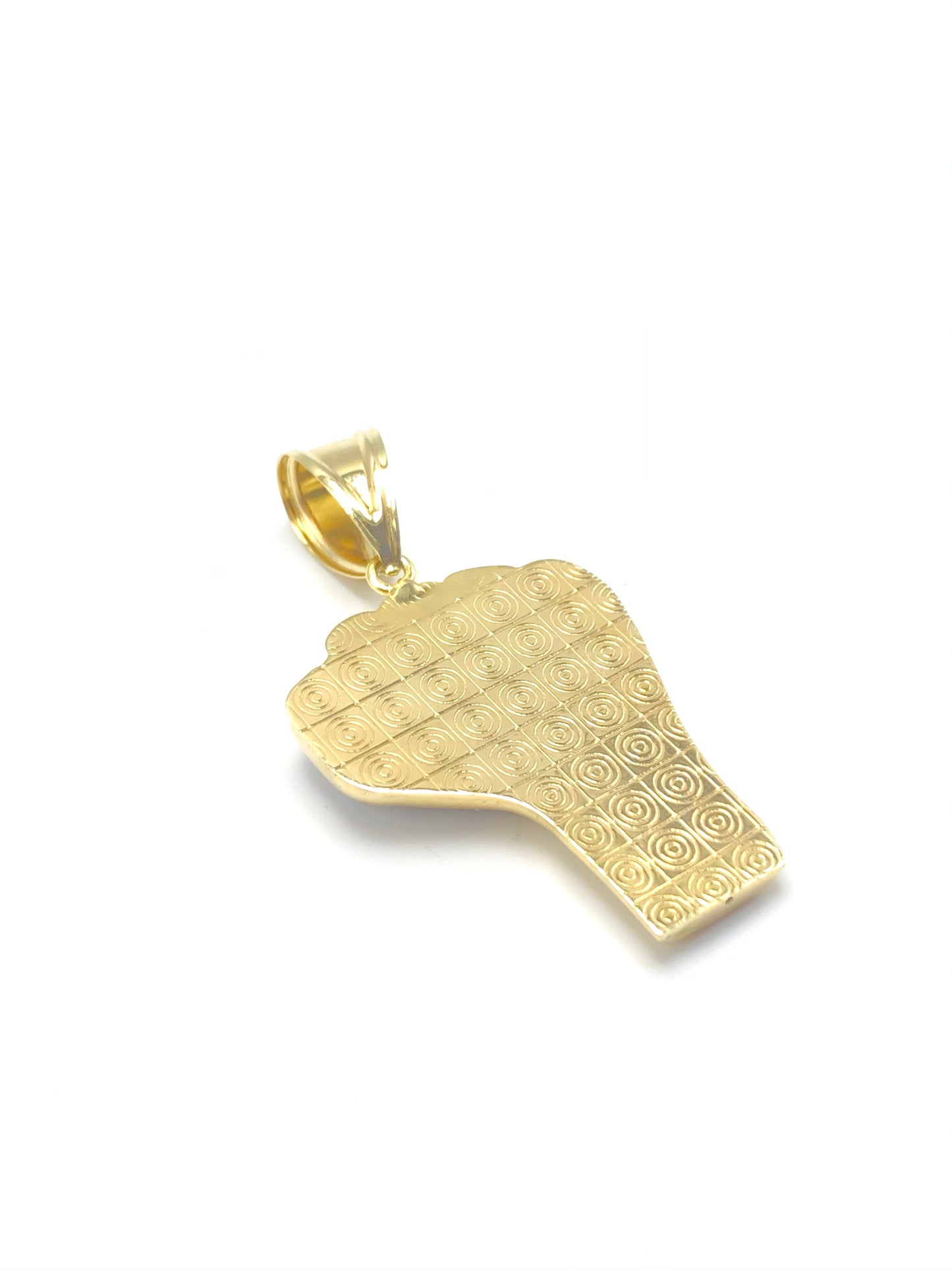 Two-Tone Gold Power Fist Pendant