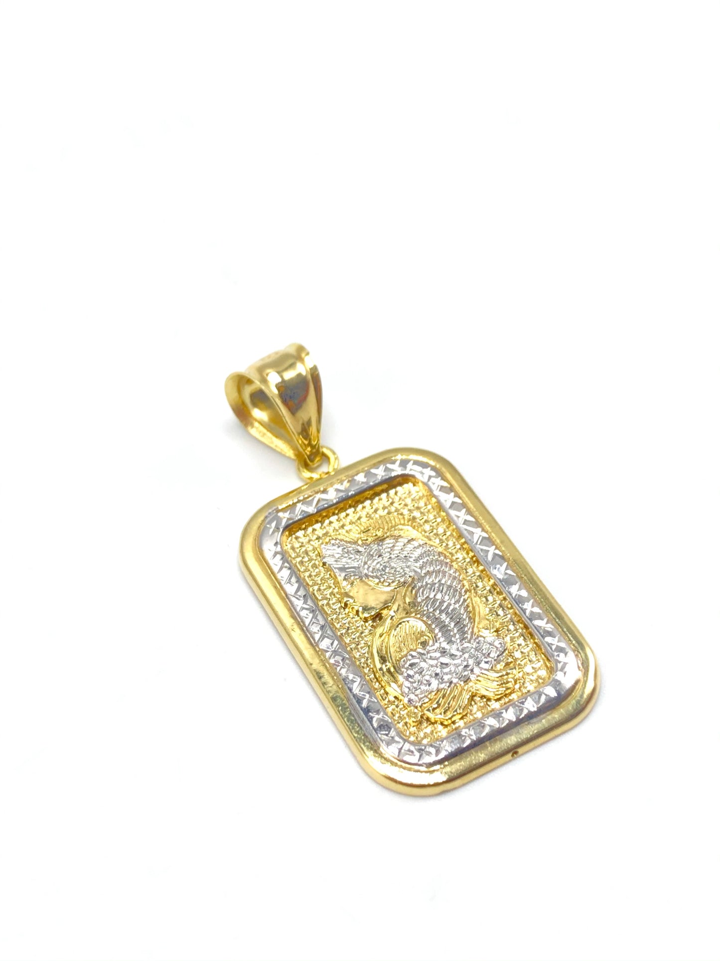 10K Two-Tone Gold Lady Fortuna Pendant