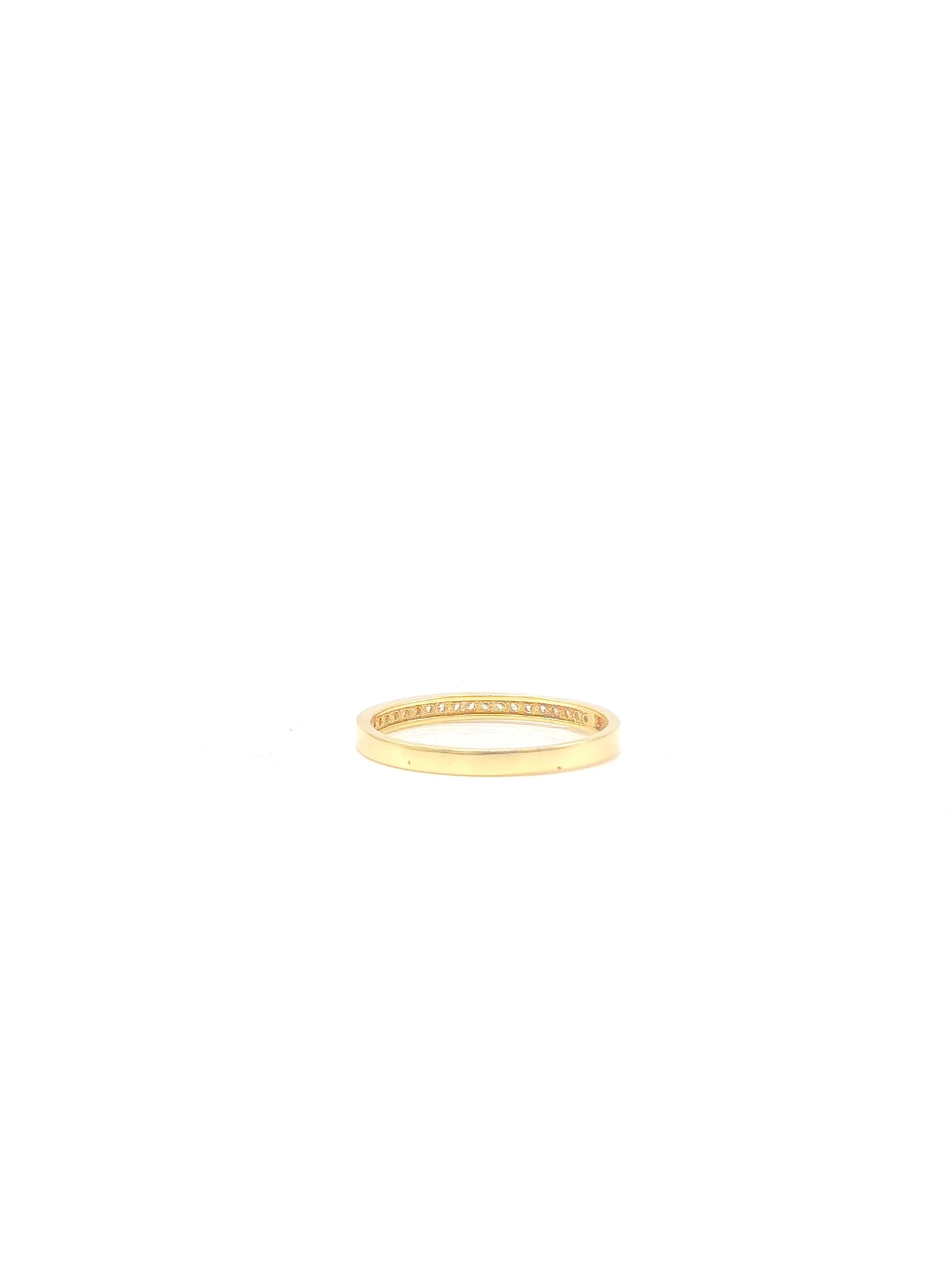 10K Yellow Gold Cubic Zirconia Band Ring
