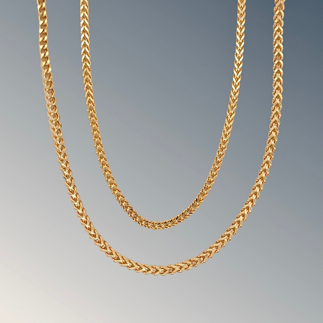 10K Solid Yellow Gold Franco Chain (1.8MM)