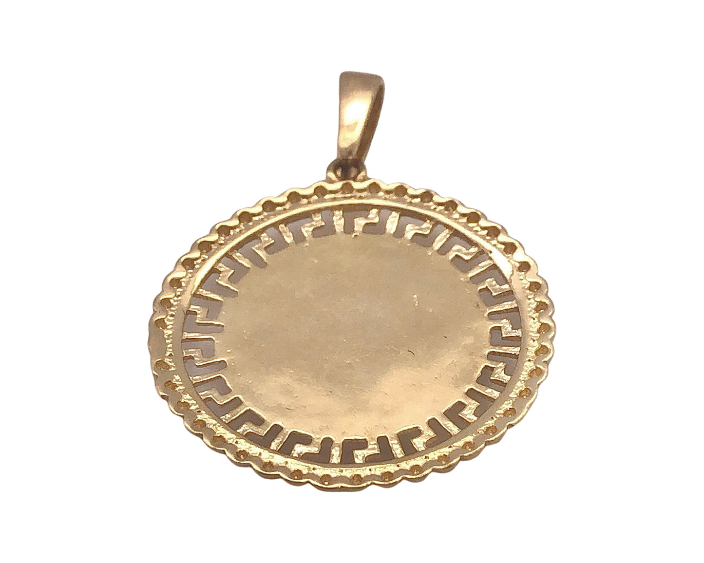 10K Two-Tone Gold Versace Style Charm