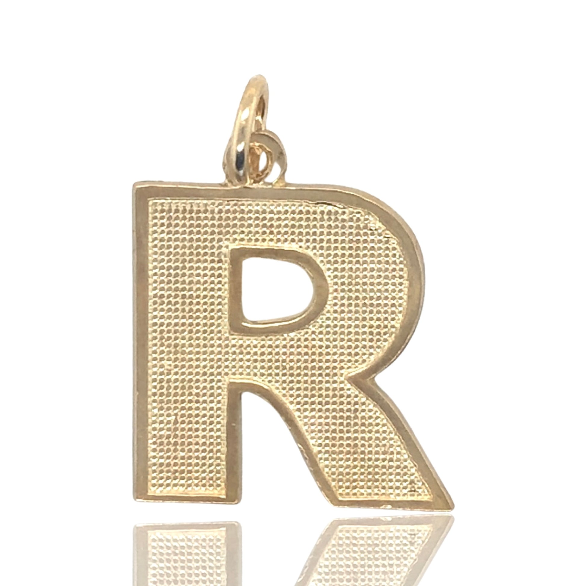 10K yellow gold bold style Initial letter "R"