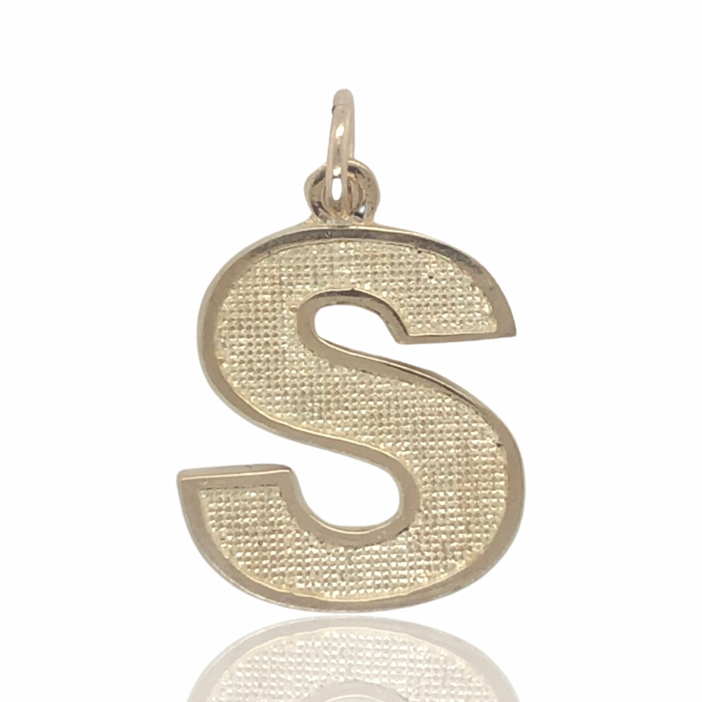 10K yellow gold bold style Initial letter "S"